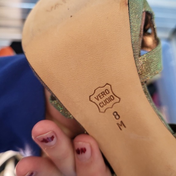 Rainbow Leopard Metalic Strappy 8m 4" Heel - Picture 9 of 9